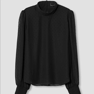 NWT Universal Standard Swiss-Dot High Neck Blouse